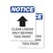 Signmission Clean Linens Only Sign With Symbol, 10 in W x Rectangle, Vinyl Decal OS-2PACK-NS-D-1014-V-10616 - alternate 1